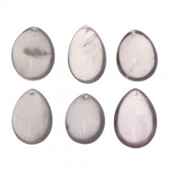  Pandantiv Cuart Roz in Forma de Picatura - 27-30 x 21-24 x 10-17 mm - 1 Buc