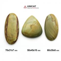  Cabochon Jasp Policrom 50-70 x 30-45 x 6-10 mm - Unicat