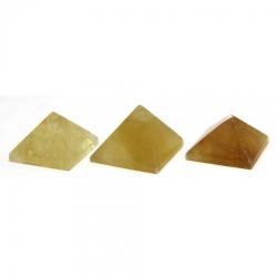  Piramida Calcit Galben Mineral Natural - 42-45 x 41-45 x 26-30 mm - 1 Buc