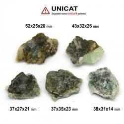 Fluorit Verde cu Cuart si Pirita Brut Natural - 37-52 x 25-35 x 14-26 mm - ( XL ) - 1 Buc