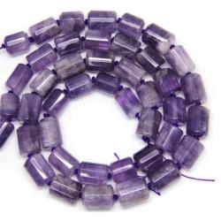  Ametist Margele Pietre Semipretioase Tub Fatetat - 13-16 x 10-12 mm