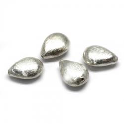  Margele Alama Argintata Butoias - 16 x 12 mm- 4 Buc