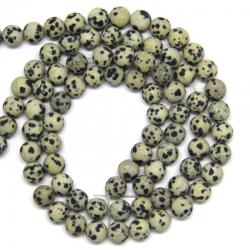 Jasp Dalmatian Mat Margele Pietre Semipretioase Rotund - 8 mm