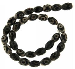  Agata Tibetana - Ochi Dzi Yin-Yang - Amuleta Pandant - Butoias 15 x 12 mm - 1 Buc