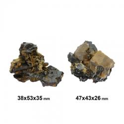  Cristal Natural Rutil cu Hematit Brut din Bahia-Brazil 38-47 x 43-53 x 26-35 mm ( XL ) - Unicat