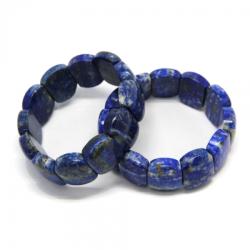  Bratara din Lapis Lazuli Natural - Diametru 58 mm - Dreptunghi Fatetat - 10x12 mm