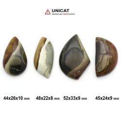  Cabochon Jasp Policrom 44-52 x 22-33 x 8-10 mm - Unicat