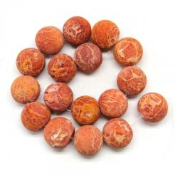  Margele Bijuterii Coral Poros Rosu Rotund 26 x 26 mm - 1 Buc