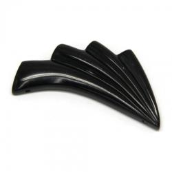 Pandant Onix Negru - Neregulat - 64-66 x 40 mm- (XXL)- 1 Buc