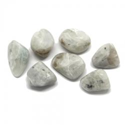  Piatra Lunii Alb Rainbow Natural Rulat - 25-38 x 18-26 x 13-20 mm (L) - 1 Buc