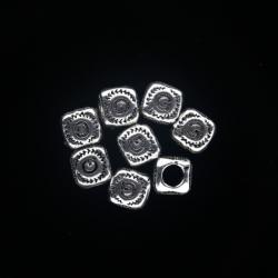  Margele Argint 925 Cub cu Litera G - 8 mm - 1 Buc