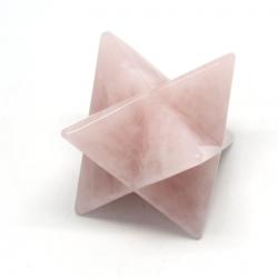  Cuart Roz Merkaba 32x32 mm - Obiect decorativ cu valoare simbolica si cadou - 1 Buc
