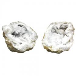  Geode de Cuart Alb Natural PERECHE - 15 x 13 x 9 cm