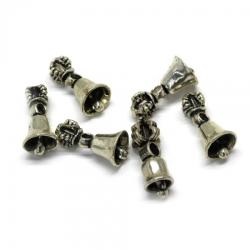  Charm Argint 925 Clopotel Tibetan cu Vajra - 18X8 mm - 1 Buc
