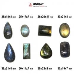  Cabochon Labradorit 25-38 x 14-23 x 7-11 mm - Unicat