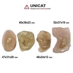  Piatra Rulata Agata Gobi cu Gaura - 40-52 x 24-37 x 12-23 mm - (XL) 1 Buc