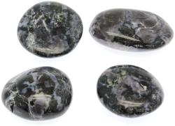  Piatra Naturala Gabbro - Merlinit Palm Stone 32x29 ~ 40x29 mm ( L ~ XL ) - 1 BUC