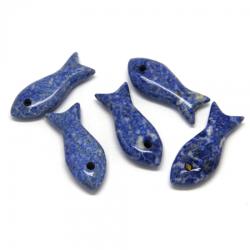  Pandant Peste Lapis Lazuli - 22 x 11 x 8 mm - ( L )- 1 Buc