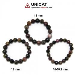  Bratara Turmalina Multicolora Diametru 56-60 mm din Margele Rotunde - 10-13 mm