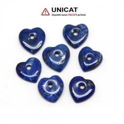 Pandant Inima Lapis Lazuli - 16-18 x 16-18 x 2-4 mm- (S)- 1 Buc