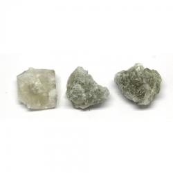  Fluorit Alb cu Pirita Brut Natural - 30-33x28-30 mm - ( XL ) - 1 Buc
