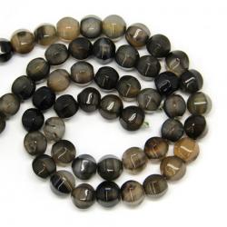 Agata Colorata Negru Margele Pietre Semipretioase Rotunde Fatetate-12 x 11 mm