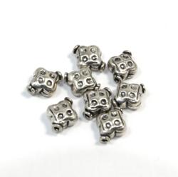  Margele din metal placat poligon 14x11 mm - 8 Buc