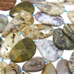  Margele Bijuterii Jasp Oceanic Oval Fatetat Neregulat 23-56 x 21-34 mm