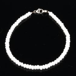  Bratara din Onix Alb Fatetat si Accesorii Argint
