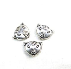 Margele din metal placat animal 18x15 mm- 4 Buc