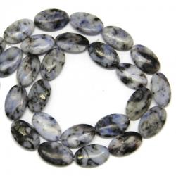 Jasp cu Incluziuni de Pirita - Margele Pietre Semipretioase Ovale - 25 x 16 x 6-7mm