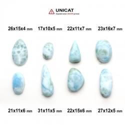 Cabochon Larimar - Pectolit 17-31 x 10-16 x 4-7 mm - Unicat