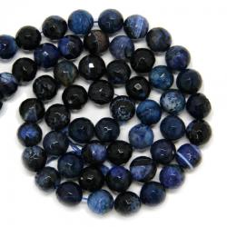 Agata Colorata Margele Pietre Semipretioase Rotunde Fatetate- 12 x 12 mm