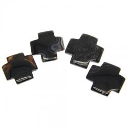  Pandant Cruce din Agata Sardonix - 38-42 x 38-41 x 6-7 mm
