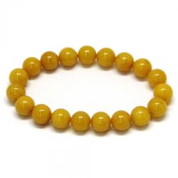  Bratara Jad Galben Colorat Diametru 54 mm, Rotund - 10 x 10 mm