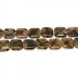  Andaluzit - Piatra Crucii Margele Pietre Semipretioase Patrate - 20 x 20 x 6 mm - 1 Buc