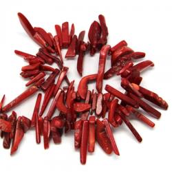 Coral Rosu Chips 2-4 x 3-7 mm - Piatra Protectiei si a Pasunii - Margele Pietre Semipretioase