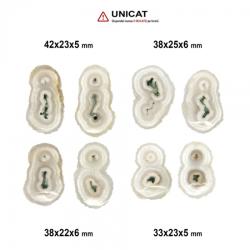  Cabochon Cuart Solar 33-42 x 22-25 x 5-6 mm - 1 Perechi