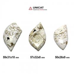  Cabochon Jasp Oceanic 50-59 x 26-32 x 8-10 mm - Unicat