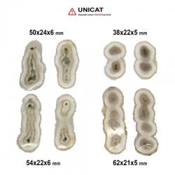  Cabochon Cuart Solar 38-62 x 21-24 x 5-6 mm - 1 Perechi