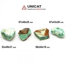  Crisopraz Verde Brut - 55-99 x 44-60 x 13-27 mm - Tonuri verzi intense pentru decor autentic si inspiratie - ( XXL ) - 1 Buc