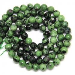 Zoisit Verde Margele Pietre Semipretioase Rotund Fatetat 8-9 mm