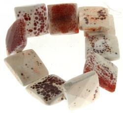 Agata de Foc Cracked Patrat 30 x 31 mm - 1 Buc