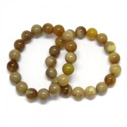  Bratara Opal Galben Diametru 58 mm din Margele Rotunde - 11-11, 9 mm