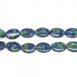 Margele Bijuterii Azurit cu Malachit Oval 25 x 18 x 5 mm