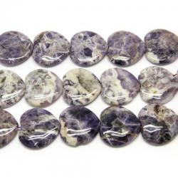  Pandantiv Ametist Chevron Inima - 39 x 40 mm - 1 Buc
