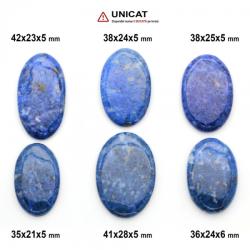  Cabochon Lazulit 35-42 x 21-28 x 5-6 mm - Unicat
