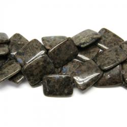  Larvikit Margele Pietre Semipretioase Dreptunghi - 40 x 30 x 8 mm - 1 Buc