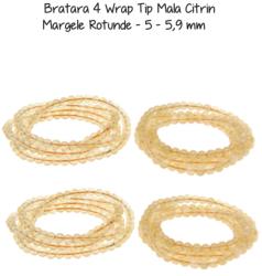  Bratara 4 Wrap Tip Mala Citrin Margele Rotunde - 5 - 5, 9 mm