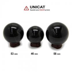  Sfera Cuart Morion Natural - 46-58 mm - (XXL) - 1 Buc